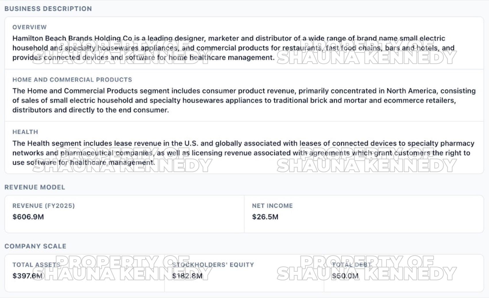 LLM-generated business description and company scale summary from SEC filings